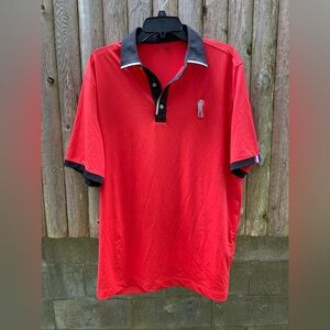 U suck at golf mens performance stretch golf polo shirt size large worn once
